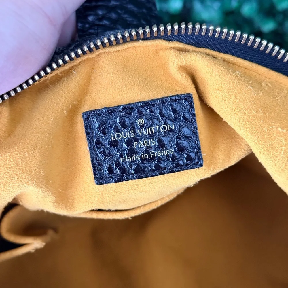 Louis Vuitton Black Denim Shoulder or Crossbody Bag Authentic - Picture 12 of 13